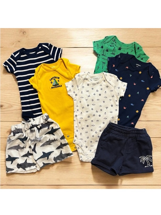 Carter's Other - Carter's Summer Baby Bundle Outfit Set Lot of 7 Sharks Boating Beach 3mo